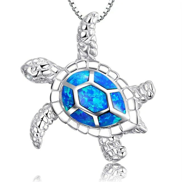 Women's sterling silver turtle necklace, a wisdom symbol & longevity jewelry. Elegant silver pendant for women.