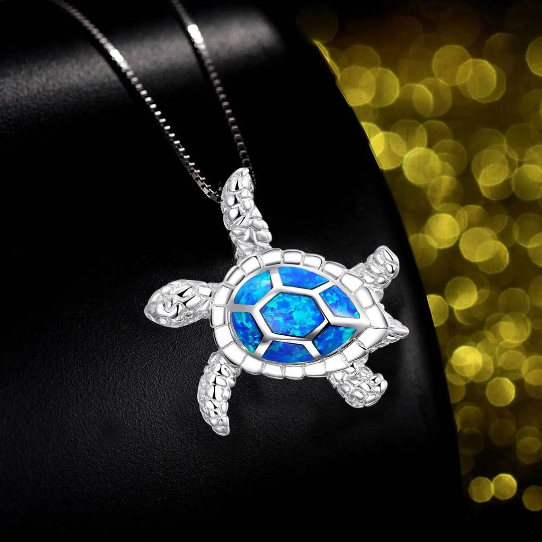 Sterling silver turtle necklace, a meaningful gift for women, symbolizing wisdom & longevity. Beautiful animal pendant.