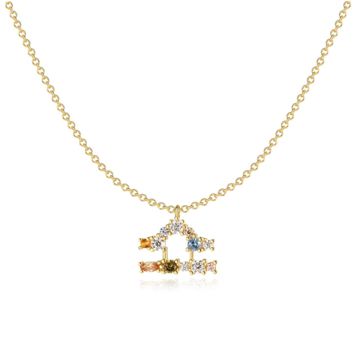 Women's sterling silver star sign pendant necklace.
