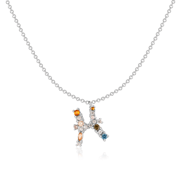 Women's sterling silver zodiac charm, detailed close-up.