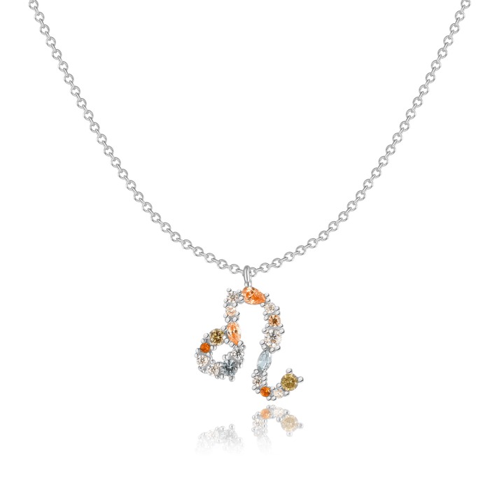 Personalized sterling silver astrology necklace for her.