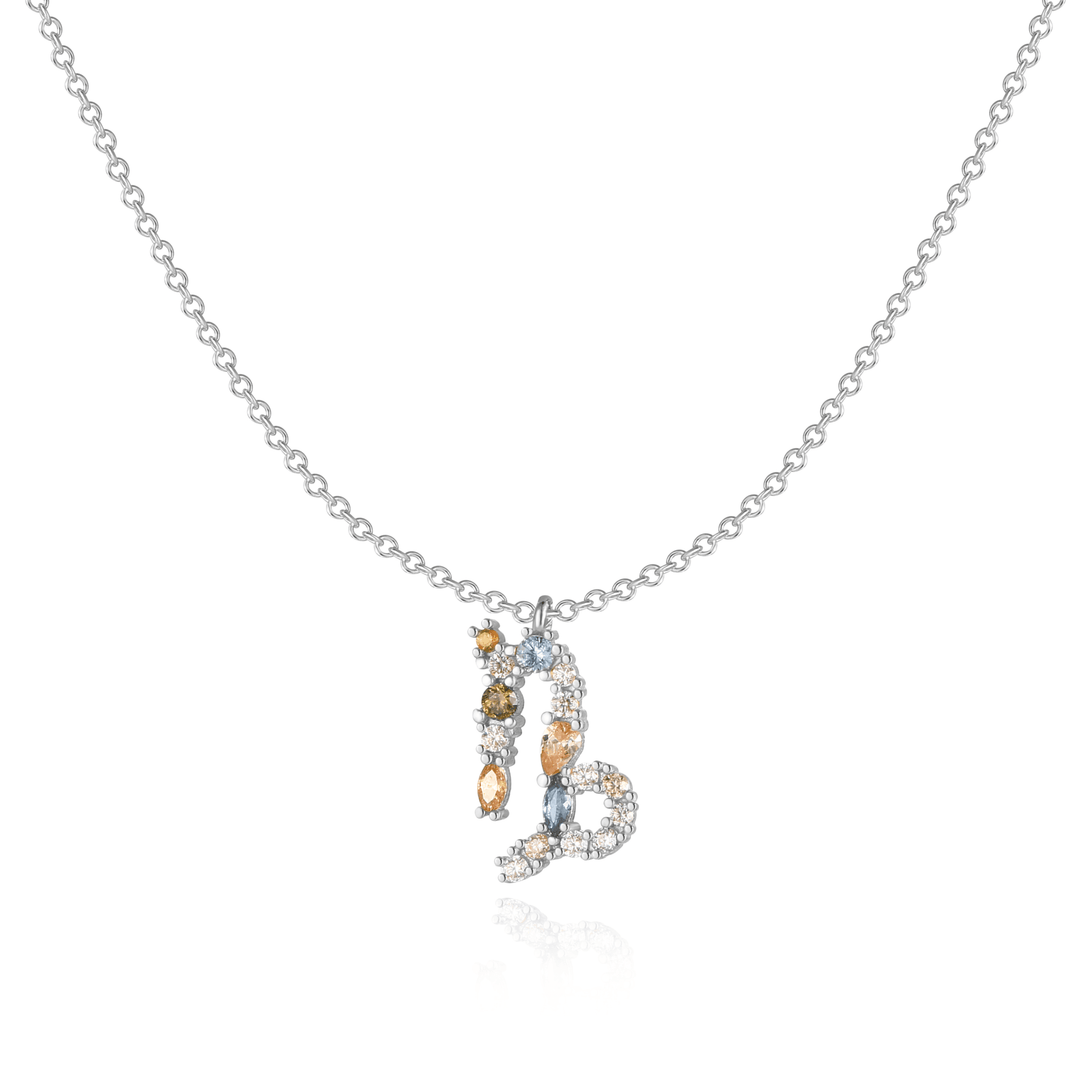 Gold plated celestial star sign necklace with an adjustable chain.