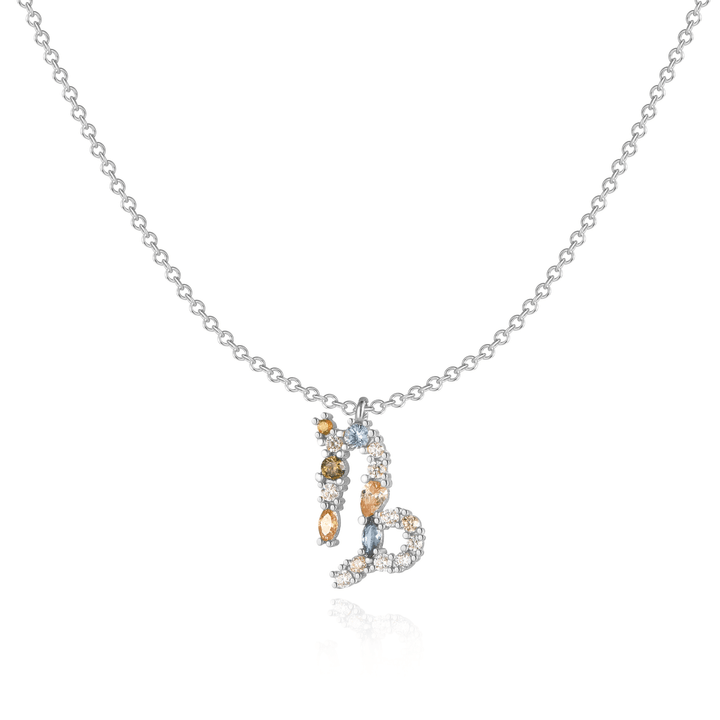 Gold plated celestial star sign necklace with an adjustable chain.