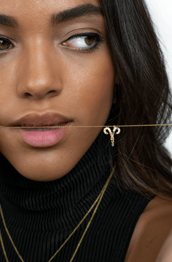 Gold plated zodiac necklace with delicate star sign charm.
