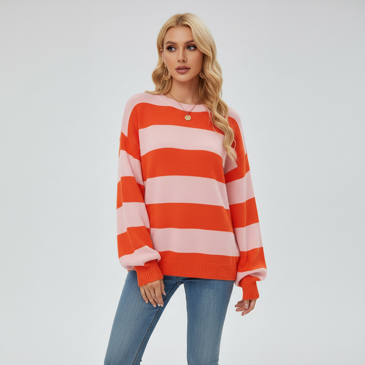 Casual women's striped cardigan knit top 'Lena', comfortable and versatile for everyday wear