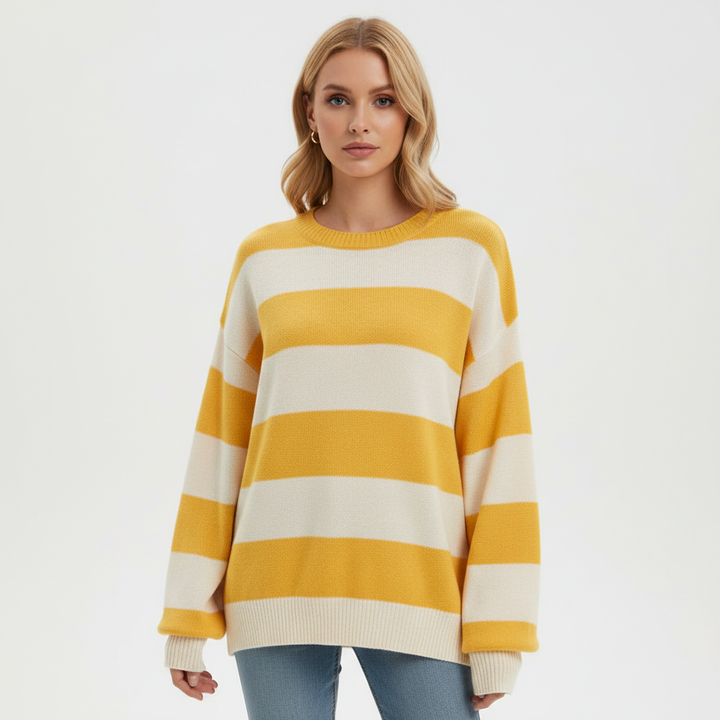 Versatile women's striped knit cardigan 'Lena', an essential for comfortable casual wear
