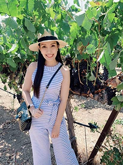 Comfortable cotton blend striped V-neck wide leg jumpsuit, a must-have for summer fashion