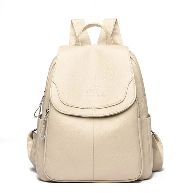 Women's structured flap backpack, a stylish & versatile daily bag for everyday essentials.