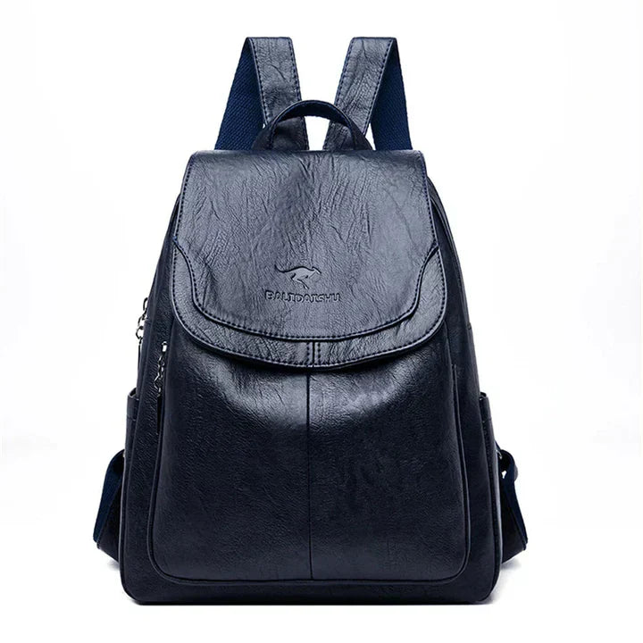 Chic women's structured flap backpack, the ultimate versatile daily bag for fashion & functionality.