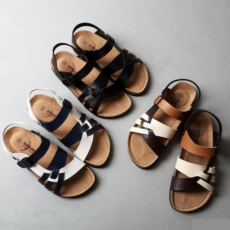 Comfortable women's walking sandals with adjustable straps, ideal for versatile everyday summer style.