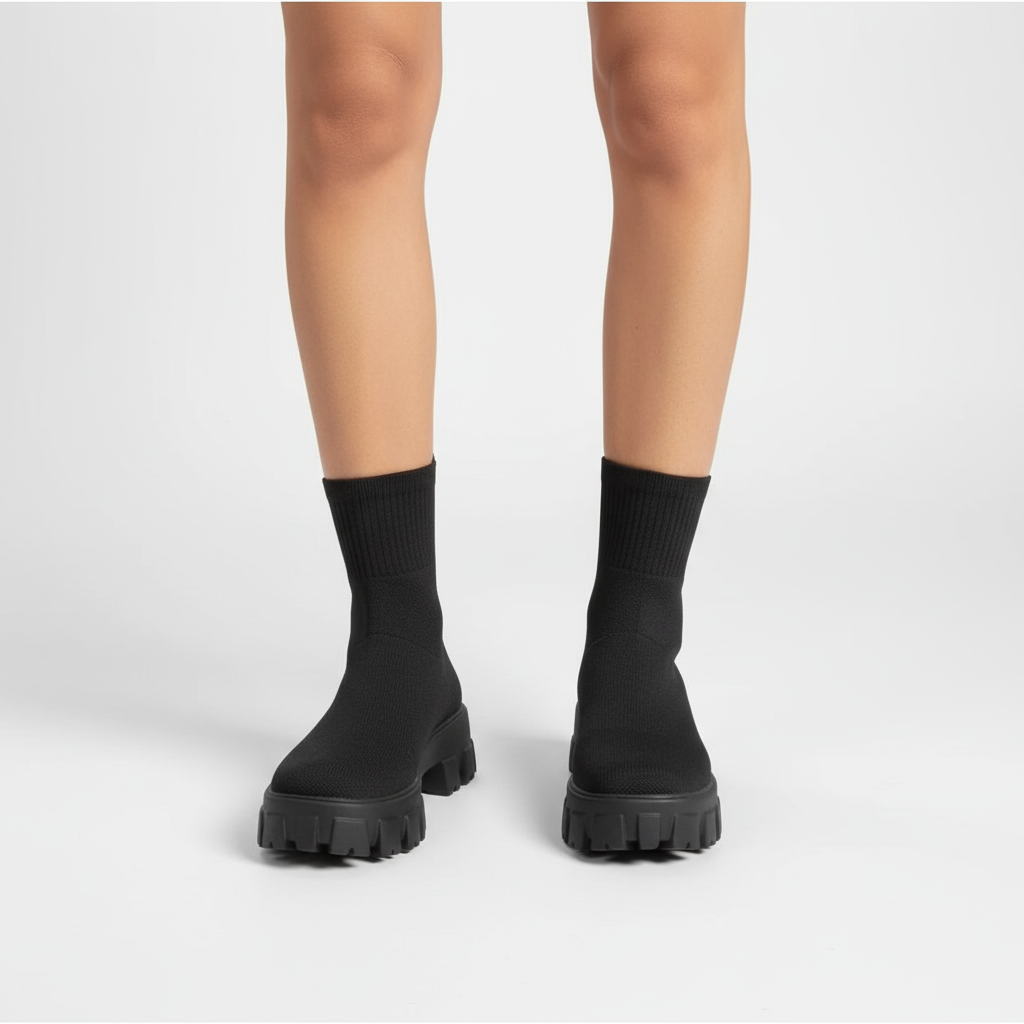 Women's stylish autumn ankle boots, Sofia, with tread sole for comfortable everyday wear