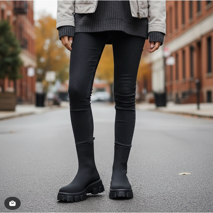 Close-up of Sofia women's fashion ankle boots, perfect for stylish autumn and winter outfits
