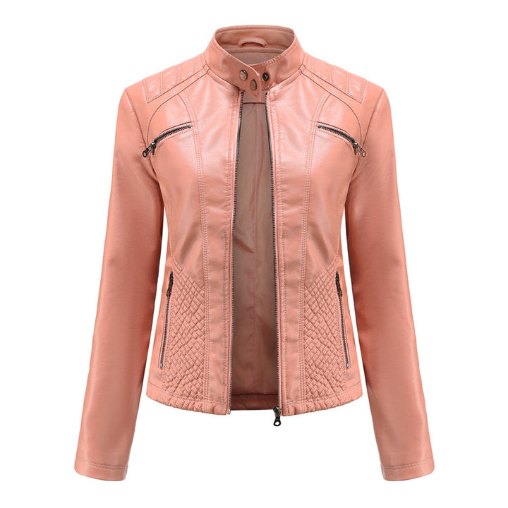 Women's stylish moto jacket, Nova collection, versatile for casual & trendy looks.