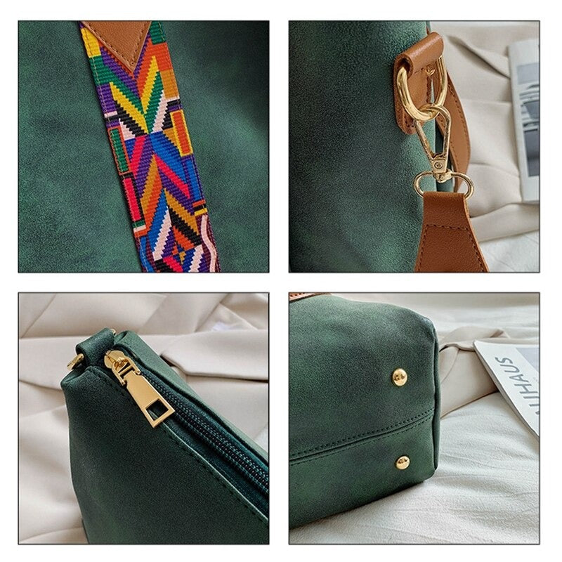 Everyday carry PU leather shoulder bag in a sophisticated design