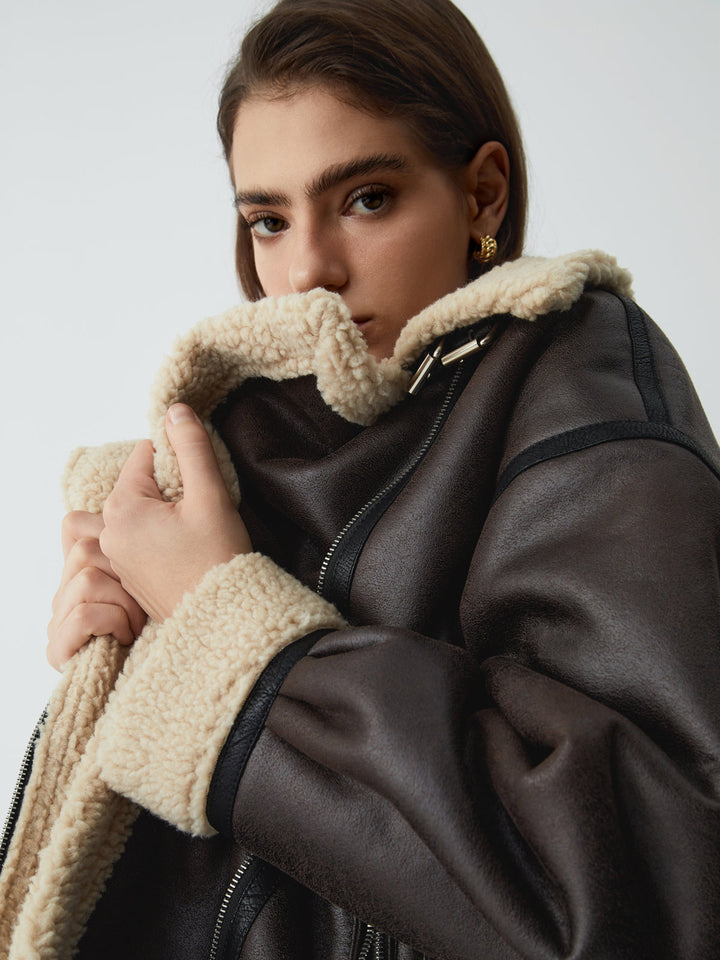 Comfortable brown aviator jacket for women, offering stylish casual outerwear and versatile fashion for fall/spring.