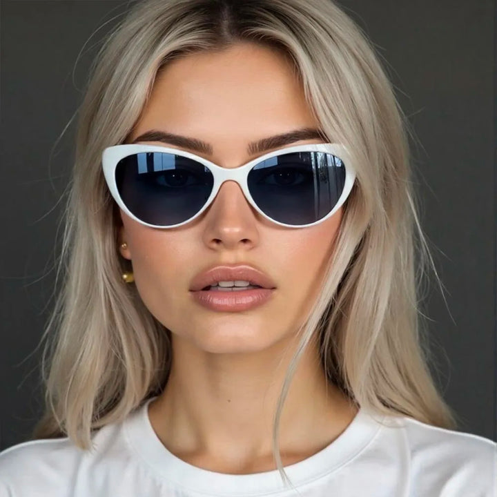 Women's stylish cat-eye sunglasses, offering UV400 protection and modern design.