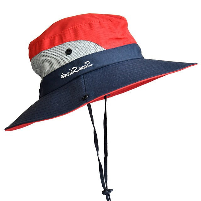 Quick-dry foldable women's UV protection sun hat with wide brim, a stylish essential for summer beach and travel.
