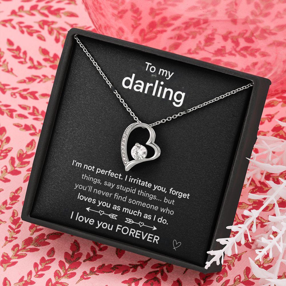 Yellow gold delicate heart necklace for women. Stylish anniversary or birthday love gift.