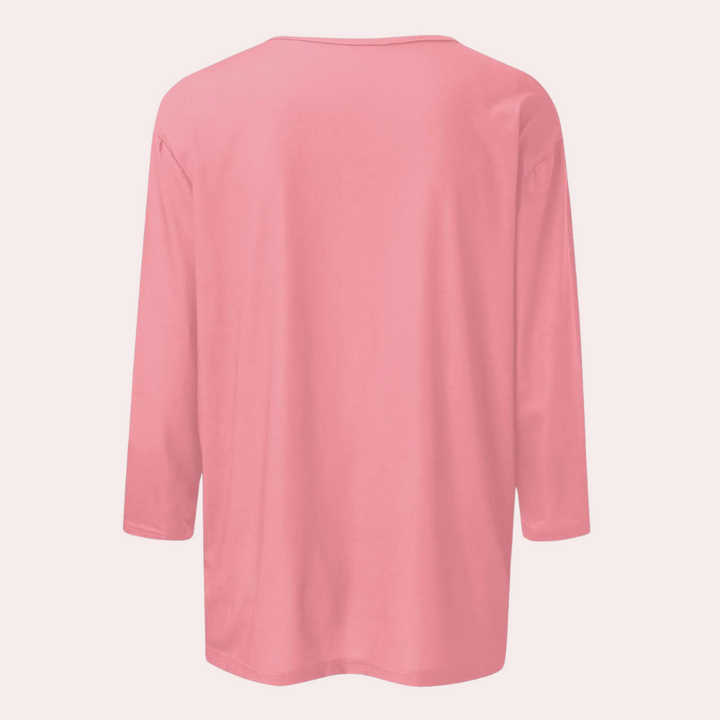 Trendy long sleeve women's top, chic and versatile for casual wear or smart workwear.