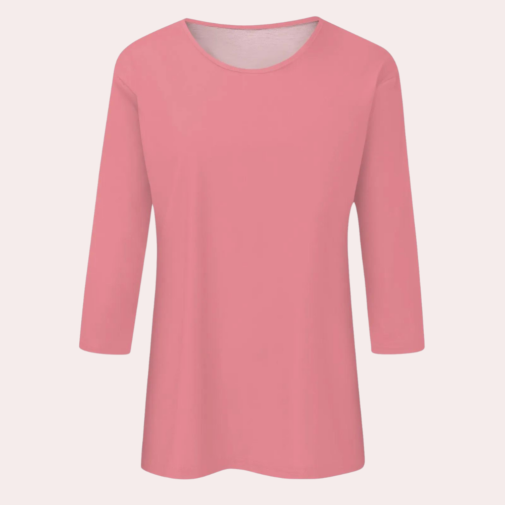 Comfortable long sleeve women's blouse, ideal for spring & fall fashion, versatile style.