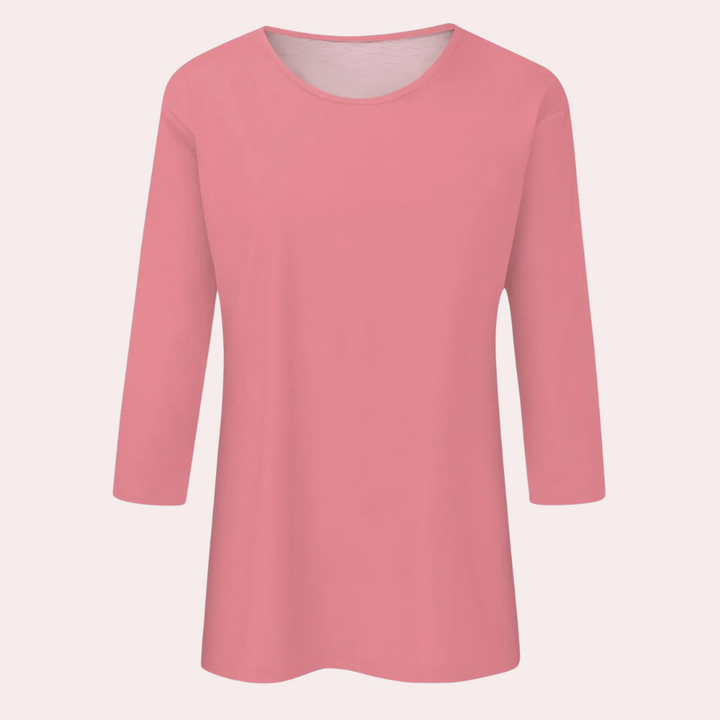 Comfortable long sleeve women's blouse, ideal for spring & fall fashion, versatile style.