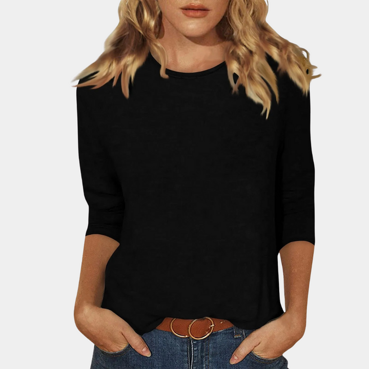 Soft, stylish long sleeve women's top, a chic staple for modern casual wear.