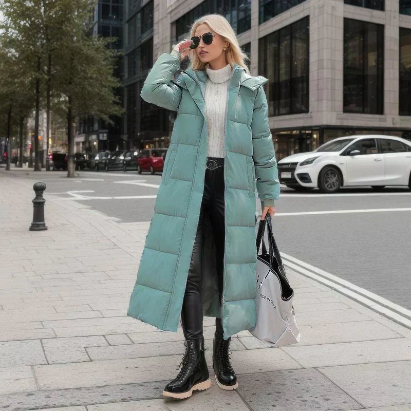 Warm & cozy women's long coat, designed for ultimate comfort in winter.