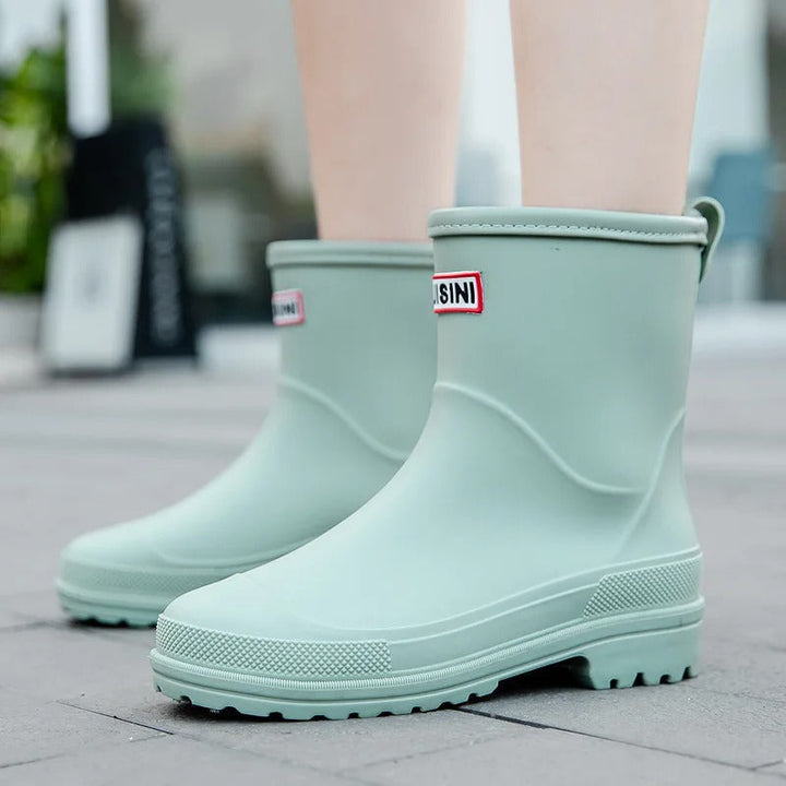 High-quality waterproof mid-calf rain boots for women. Stylish & comfortable wet weather boots.