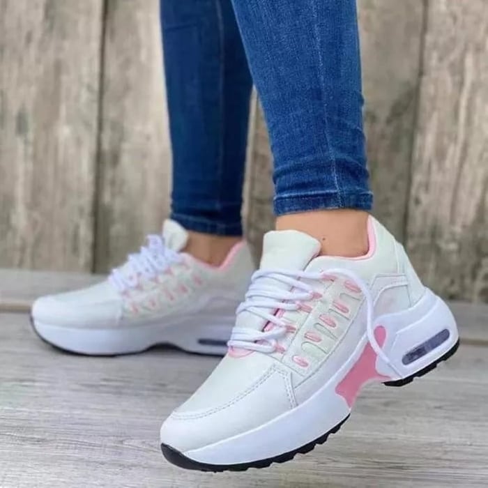Stylish women's walking shoes with orthopedic support, perfect for active days & relieving foot pain.