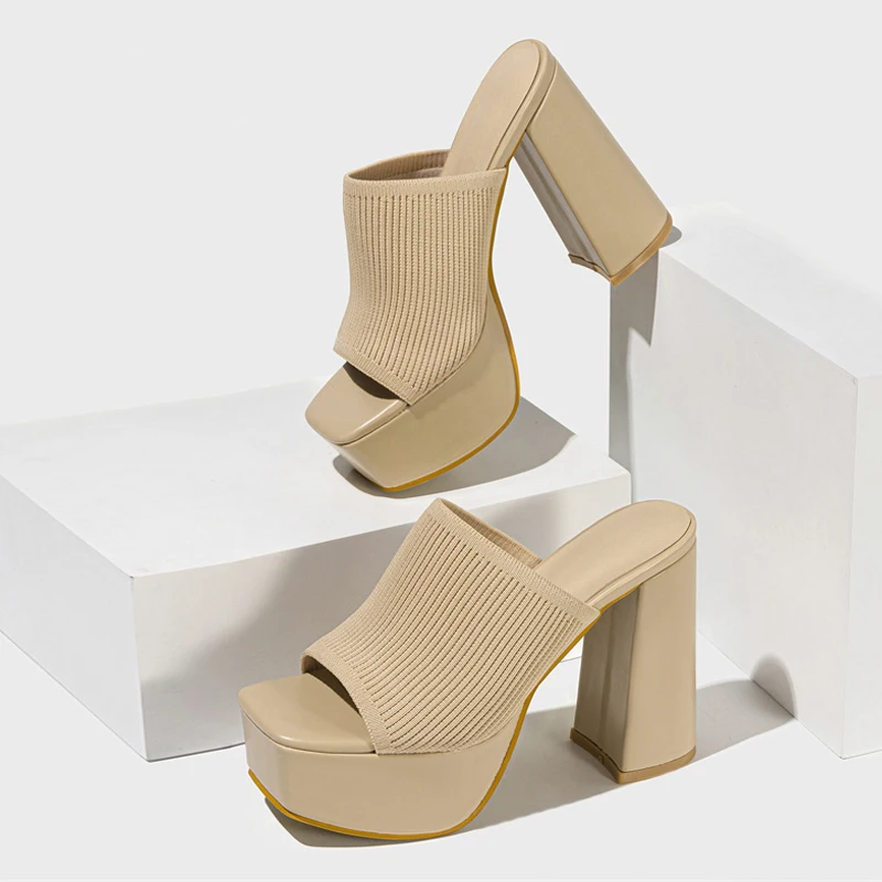 Women's platform sandals feature an elevated sole for comfort & stable walking. Trendy summer footwear.