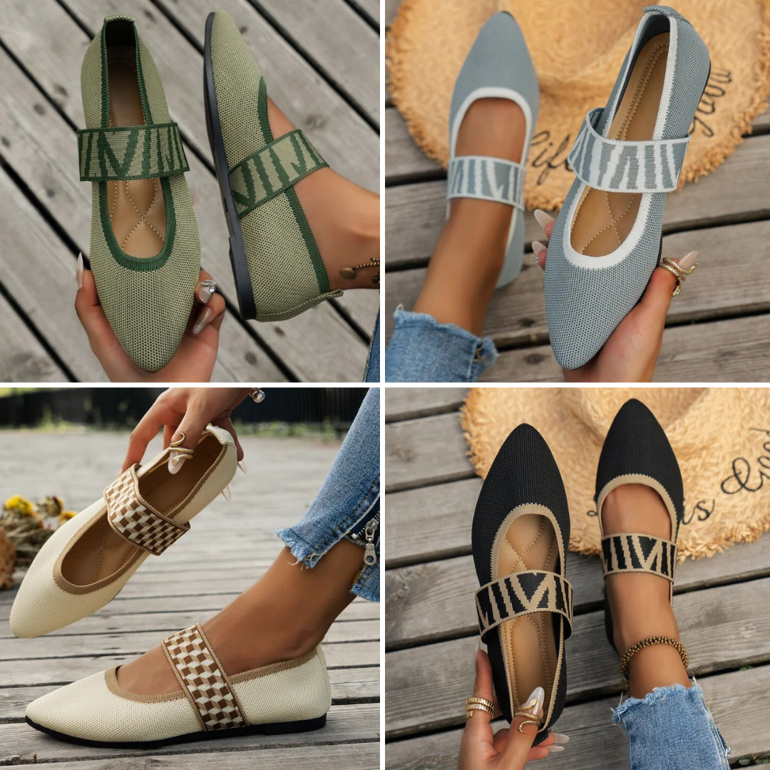Women's versatile pointed toe shoes in a neutral shade, combining comfort with modern summer style.