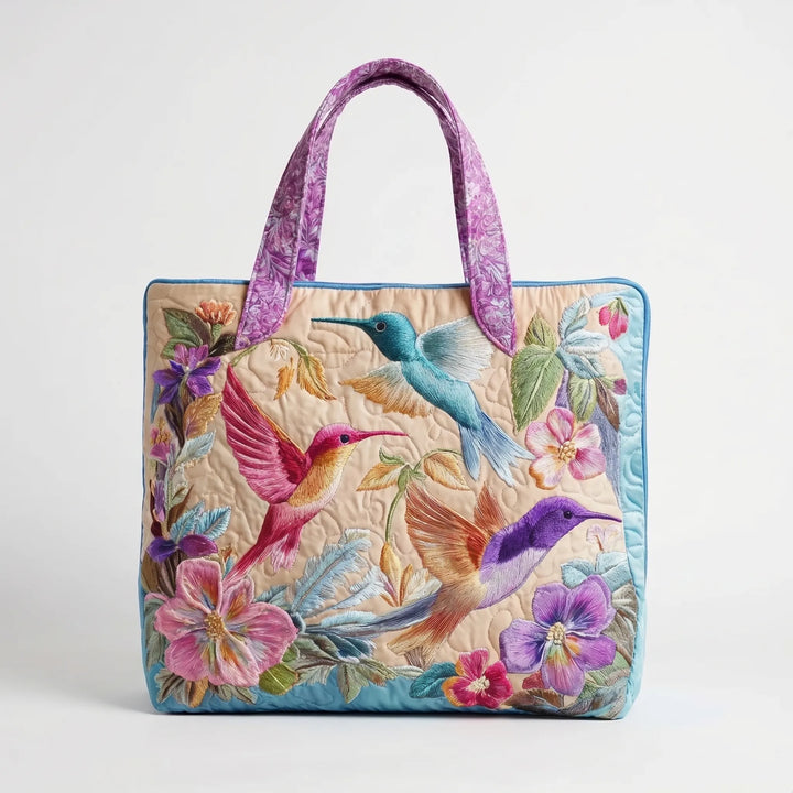 Reusable printed tote bag, a stylish and eco-friendly choice for women's shopping.