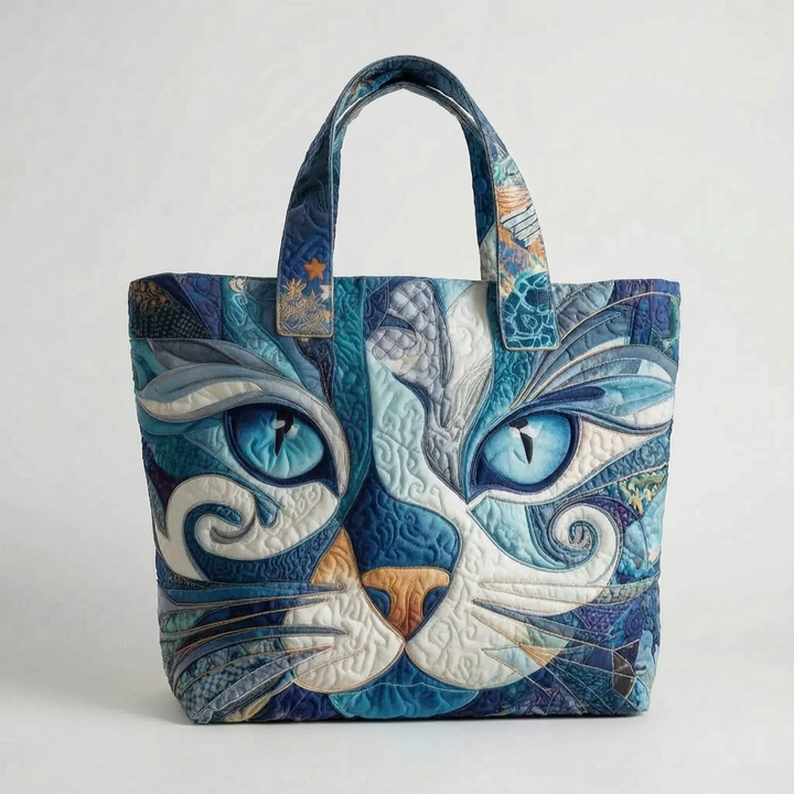 Modern women's tote bag featuring a bold print, designed for style & convenience.