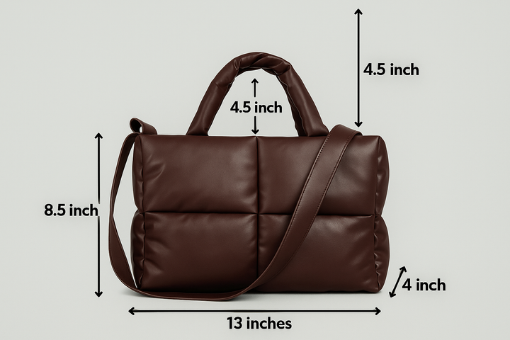 Elegant women's quilted shoulder handbag, a stylish PU leather design for daily fashion and versatility.