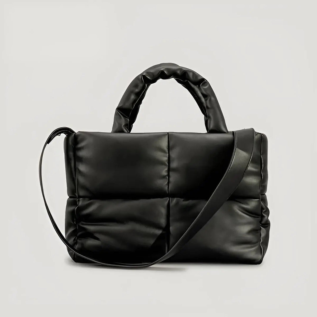 Women's elegant quilted shoulder bag, a stylish PU leather crossbody handbag and versatile fashion accessory.