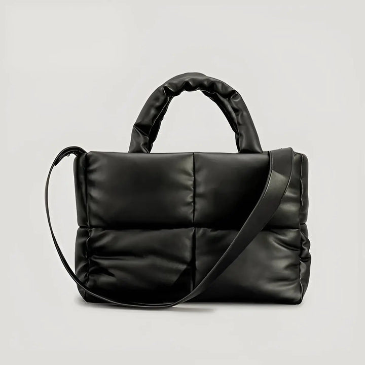 Women's elegant quilted shoulder bag, a stylish PU leather crossbody handbag and versatile fashion accessory.