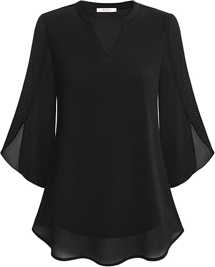 Feminine relaxed fit blouse for women, offering comfortable and stylish office wear.