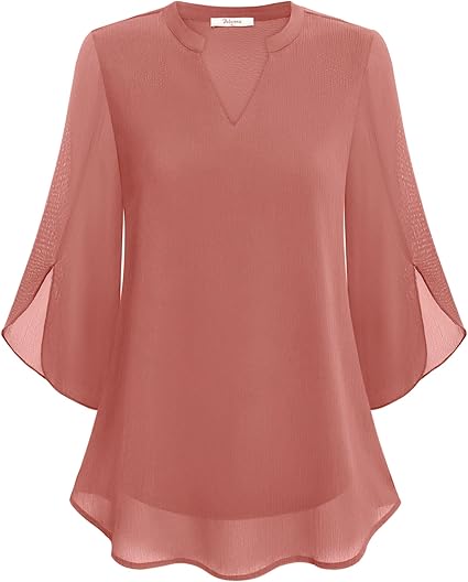 Comfortable women's relaxed fit blouse, perfect for stylish casual or professional settings.
