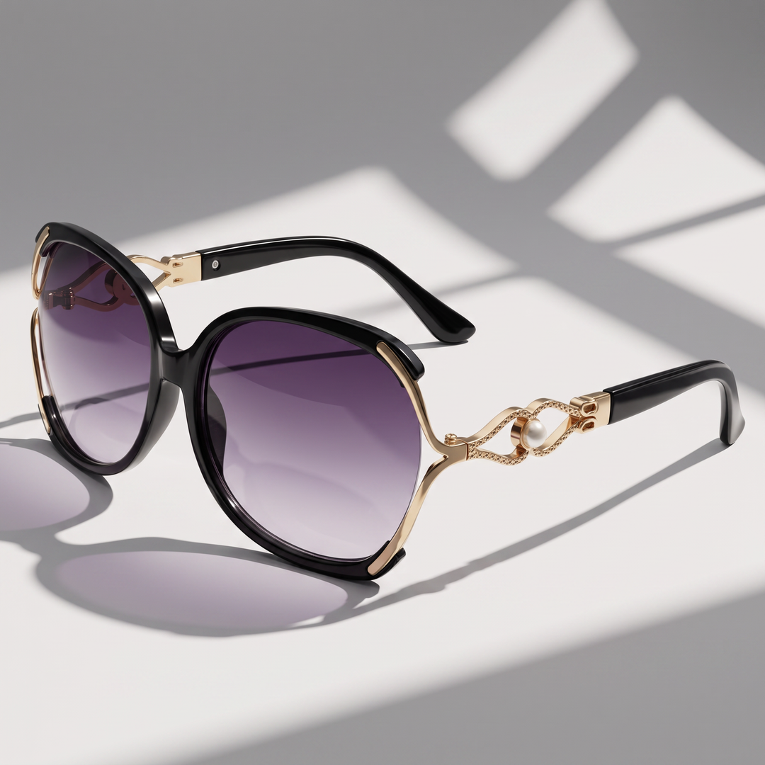 Enjoy summer travel with women's stylish round frame sunglasses, featuring essential UV400 protection.