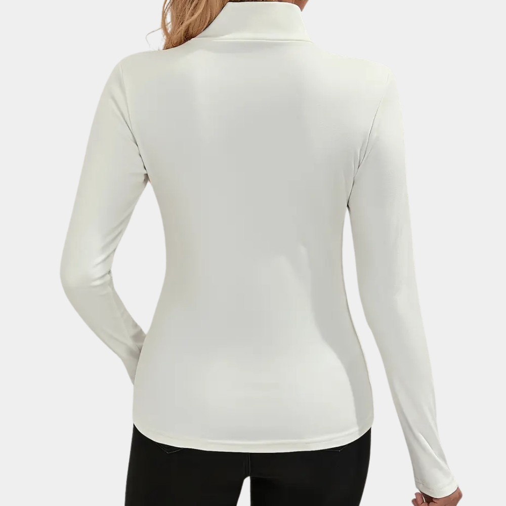 Trendy long sleeve modal turtleneck sweater for women, perfect for winter fashion.
