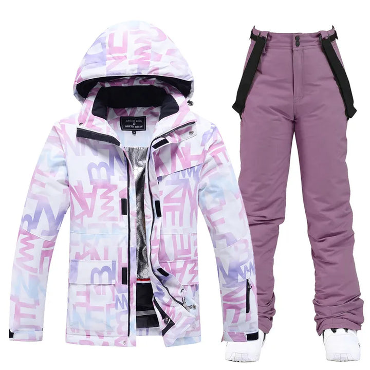 Versatile women's ski suit, suitable for skiing, snowboarding & general winter outdoor wear.