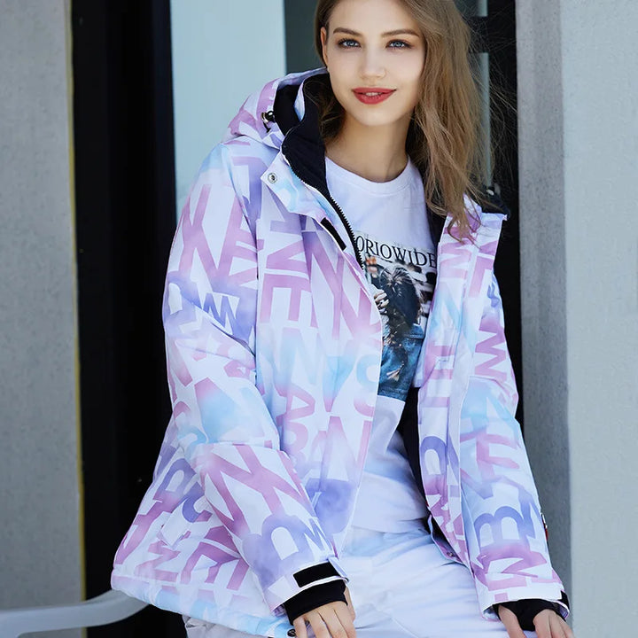Premium women's sportswear ski suit, designed for ultimate style & performance in winter.