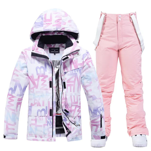 High-performance women's ski suit, durable & warm for extreme winter skiing.