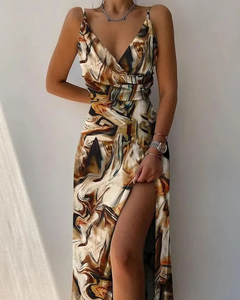 Versatile Sophia women's long dress; an elegant choice for spring and summer occasions.