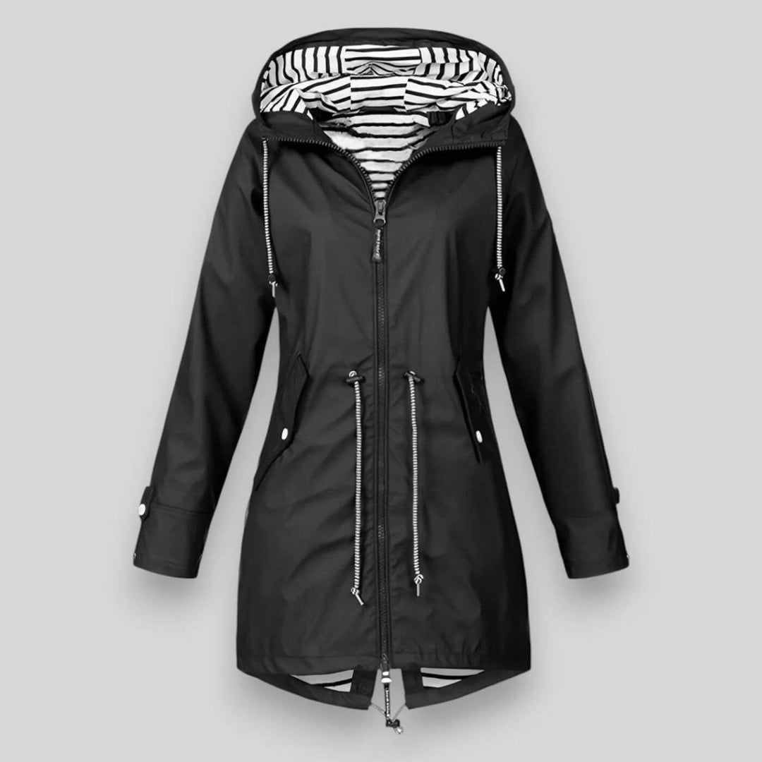 Comfortable women's stylish rain jacket. Breathable & waterproof, designed for active women on the go.