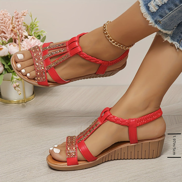 Women's elegant wedge sandals, combining superior comfort with a trendy summer look.