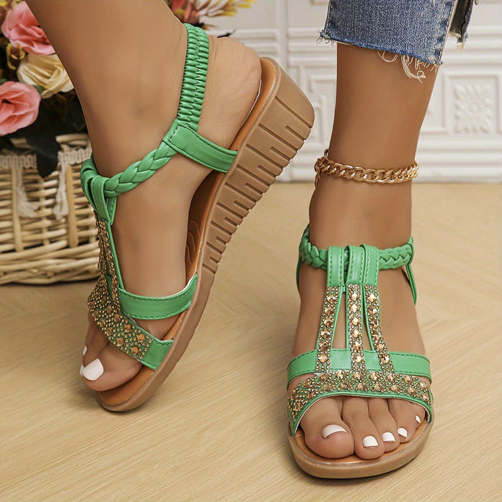Comfortable women's wedge sandals, ideal footwear for stylish daily wear and summer fashion.