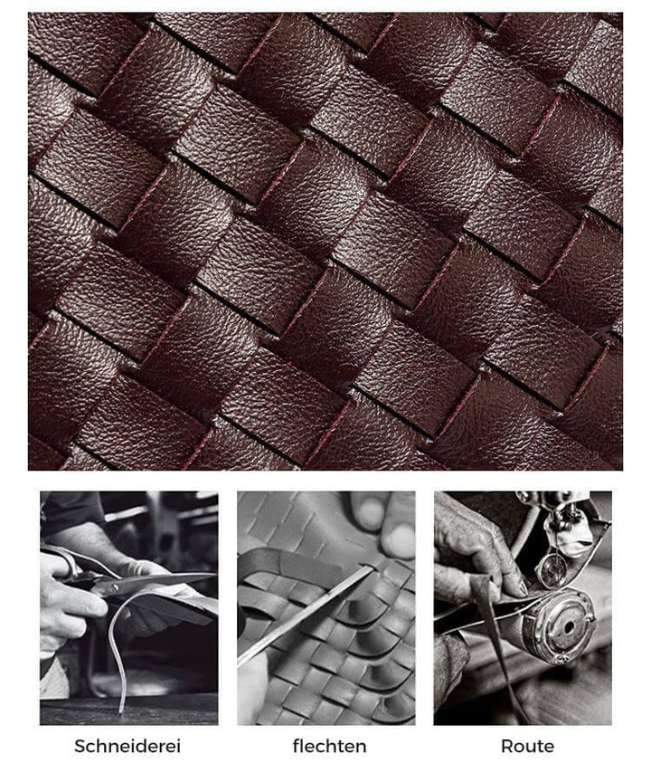 Sophisticated women's mini bag, woven faux leather design, compact for evenings out.