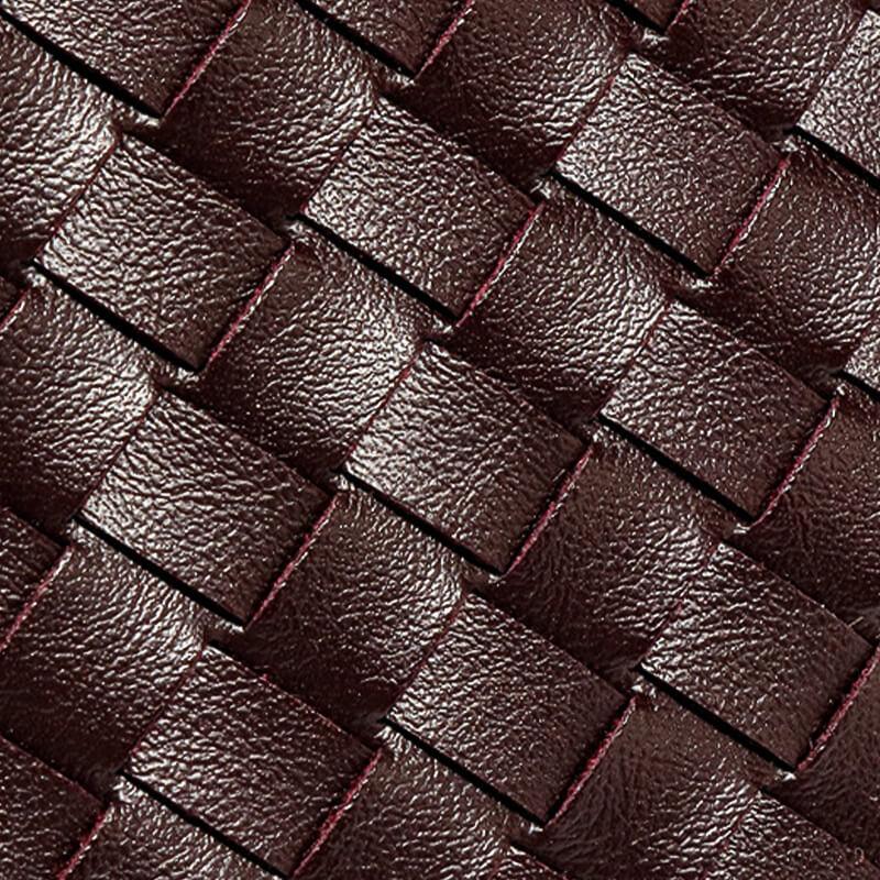 Women's compact faux leather woven bag, perfect for a minimalist stylish look.