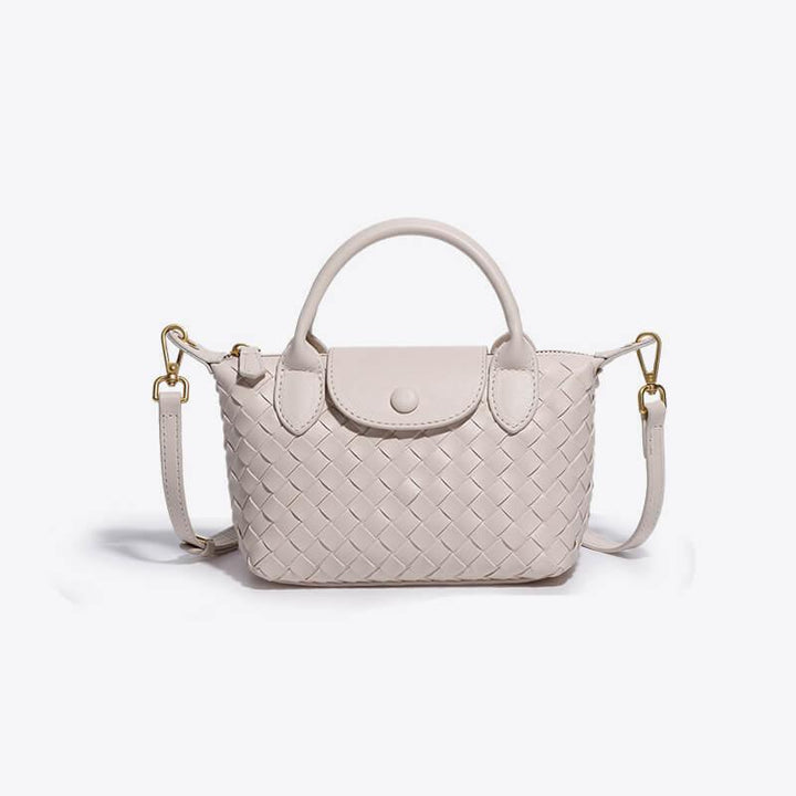 Lightweight women's mini bag, stylish woven design, perfect as a compact crossbody.